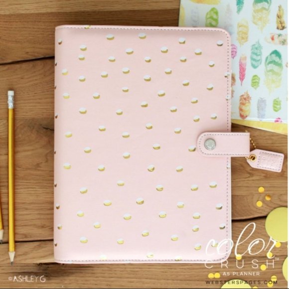 *SEALED* Webster's Pages A5 Planner Kit - Blush & Gold Foil Dot - UNDATED - Picture 1 of 6